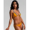 pan y mar Bikini Triangle Crochet Bikini Set bež