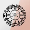 WALLXPERT Dekorativni metalni zidni sat Enzoclock S016 black