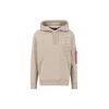 Pulover Alpha Industries moški, bež barva, s kapuco, 138333