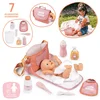 Prebaľovacia taška s plienkou a fľaškou Changing Bag Soft Baby Nurse Smoby s 8 doplnkami pre 42 cm bábiku od 3 rokov SM220387
