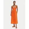Selmark Poletna obleka BO696 Oranžna Relaxed Fit
