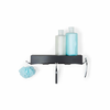 Črna stenska samolepilna polica Compactor Clever Flip Shower Shelf