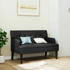 Klupa s naslonom crna 112x65,5x75 cm umjetna koža