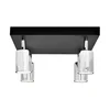 LED spot svetilo TUNE 4xGU10/4,8W/230V matni hrom/crna