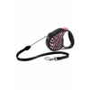 Povodec FLEXI Safari zebra M žica 5m/20kg roza