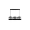 Luster na sajli CORAL 3xE27/60W/230V crno-siva