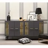 Hanah Home Konzola Junes, 150x79x40 cm, Antracit-zlatne boje
