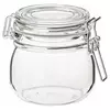 KORKEN Tegla s poklopcem, bistro staklo, 0.5 l