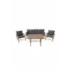 HANAH HOME Baštenska garnitura 3+1+1 Grey