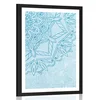 Plakat s paspartujem Mandala v zimskem motivu - 40x60 white