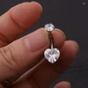 Piercing naušnica LI-23610 - Srebrna / Srce KP23610