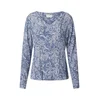 Kaffe Bluza Geisa dimno modra/bela