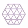 Šestkotni silikonski podstavek Lupine trikotniki, vijoličen