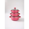 Emajl set šerpi 3/1 roze boje