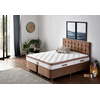 Hanah Home Bračni krevet sa prostorom za odlaganje Latte 140x38x190cm Crni