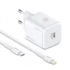 Kucni punjac Moxom MX-HC164 PD 20W Type-C na Lightning beli