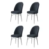 Hanah Home Set stolica Ritim, 44x96x42 cm, 4 komada, Antracit-bele