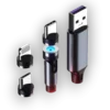 Infostyle Magnetni kabel 3 v 1 Rdeča