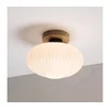 Plafonsko svetlo HARMA WOOD 1xE27/15W/230V hrast/bela prečnik 25 cm