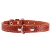 Usnjena pasja ovratnica - 24-32 cm, 12 mm - rjava