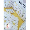 Bubamara037 Set za krevetac sa ogradicom od jastuka, Žuti