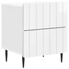 Noćni ormar s ladicama Bijela visokog sjaja 43 x 34,5 x 49,5 cm