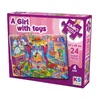 KS GAMES Igračka puzzle jumbo Djevojčica sa igračkama JP31010 68x48cm 24 dijela