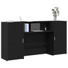 Recepcijski stol crni hrast 200x50x103,5 cm konstruiranog drva
