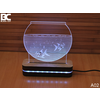 Black Cut 3D Lampa Akvarijum, Hladno bela