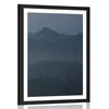 Plakat s paspartujem polna luna nad gorami - 30x45 no frame