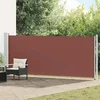 Uvlačiva bočna tenda za terasu 600 x 160 cm smeđa