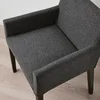 STRANDTORP / MARENÄS Sto i 6 stolica s rukohvatima, smeđa/crna Gunnared tamnosiva, 150/205/260 cm