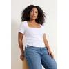 Trendyol Curve Ženska bluza Tbbss26Af00047, Bela