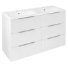SAPHO CIRASA Umivalniška Omara 118,4 cm, Bel Visok Sijaj, 3 Predali