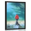 Plakat moški na vrhu gore - 20x30 no frame