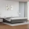 Okvir za krevet s oprugom sivi 200x200 cm od umjetne kože
