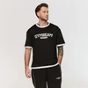 GymBeam Oversized Varsity T-Shirt Black