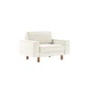 ATELIER DEL SOFA 1-Seat Sofa - fotelja Sparrow Loveseat Milk Froth Walnut