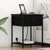 Noćni ormar 2 pcs Crni hrast 42 x 41 x 56 cm Konstruirano drvo