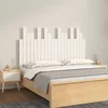 Zidno uzglavlje bijelo 127,5x3x80 cm od masivne borovine