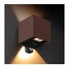 Brilagi - LED spoljno zidno svetlo sa senzorom CUBE LED/6W/230V braon IP65