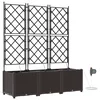 Vrtna saksija 3 pcs Smeđa 120 x 40 x 142 cm Plastika