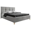 Carryhome OBLAZINJENA POSTELJA 140 cm x 200 cm , tekstil siva