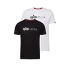 ALPHA INDUSTRIES Majica, črna, bela