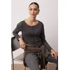 Trendyol Milla ženska bluza Twoaw26Bz00123, antracit-siva