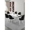 Hanah Home Trpezarijski set, 7 komada, Crni