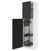 METOD Visoki element-ostava, bela/Nickebo boja antracita, mat, 60x60x220 cm
