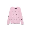 VERO MODA Pulover VMDOFFY roza / črna