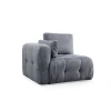 Atelier del Sofa Fotelja Amaris L1, 100 x 100 x 65 cm, Tamnosiva
