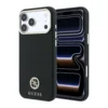 Maska Guess Grained Round Strass Logo MagSafe do iPhone 17 Pro Max/ 18 Pro Max crna